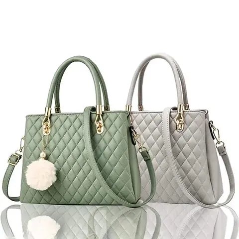 Fancy PU Handbags for Women Combo of 2