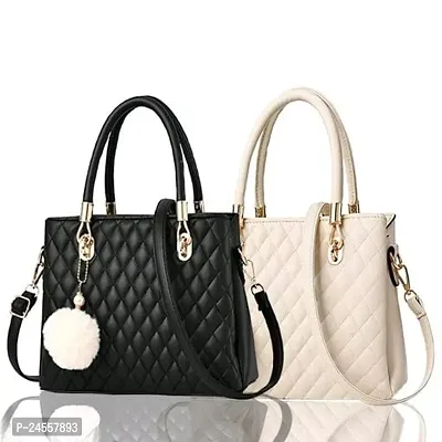 Fancy PU Handbags for Women Combo of 2