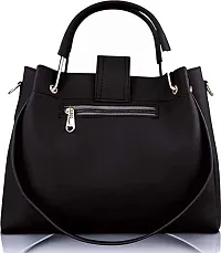 Stylish Black Pu Handbags For Women-thumb3