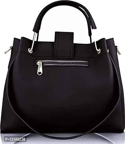 Stylish Black Pu Handbags For Women-thumb4