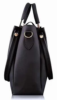 Stylish Black Pu Handbags For Women-thumb1