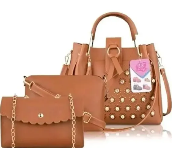 Combo Of 3 Gorgeous PU Handbags For Women