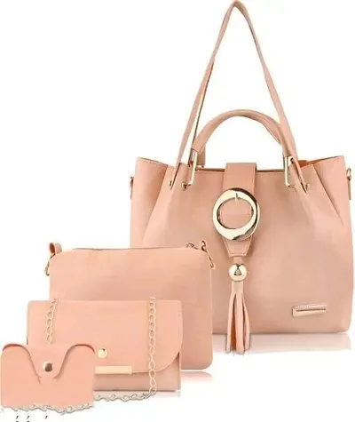 Combo Of 4 Fancy PU Handbags For Women