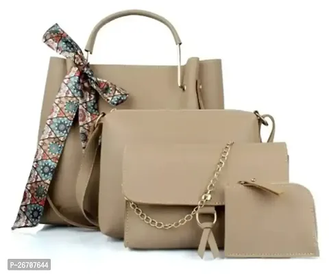 Stylish Combo Of 4 PU Handbags For Women-thumb0