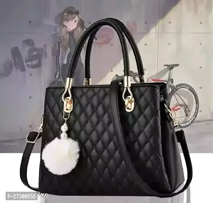 Stylish Self Pattern PU Handbag For Women