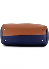 Stylish Navy Blue Pu Handbags For Women-thumb1