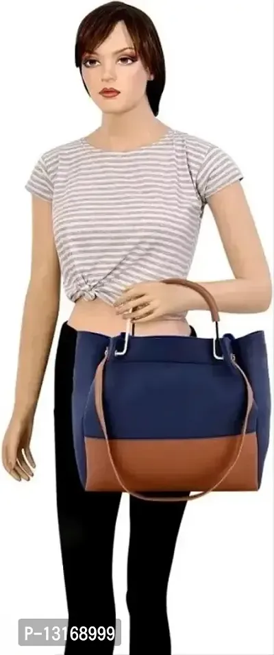 Stylish Navy Blue Pu Handbags For Women-thumb3