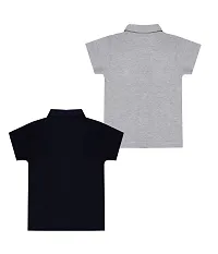 Trove Boys Cotton Shirt Pack of 2 Black::Grey-thumb1