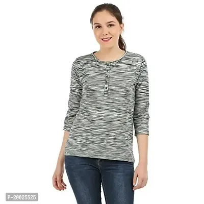 Trove Casual Regular Sleeve Self Design Women Grey Top