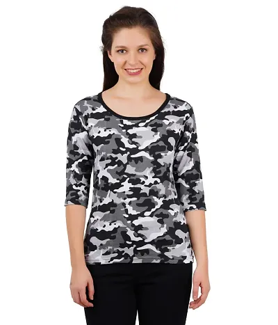 Trove Women 3/4th Sleeve Print T-Shirt