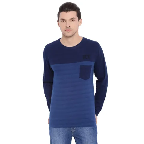 TROVE Men Solid Round Neck Full Sleeve Tshirts