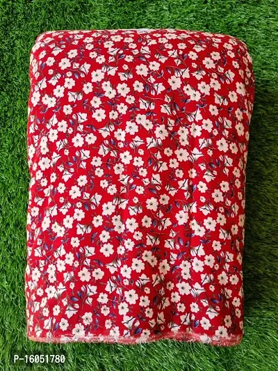 Flower Design Kurti Gown Top Printed Crep Fabric Material 5 mt-thumb0