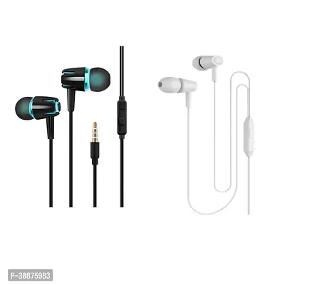 Stylish Headphones In-ear Wired - 3.5 MM Single Pin Pack of 2-thumb0