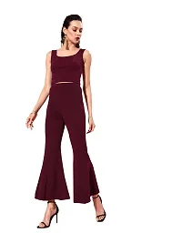 Great Choice Solid Full Set Sleeveless Top And Bottom Trousers For Women-thumb4