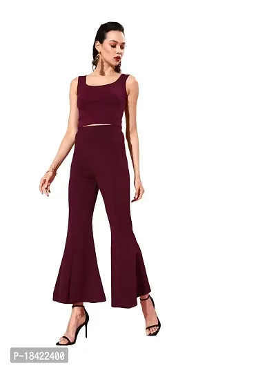 Great Choice Solid Full Set Sleeveless Top And Bottom Trousers For Women-thumb5