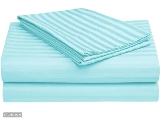 Premium Satin Stripe King Size Bedsheet with 2 Pillow Covers-thumb5