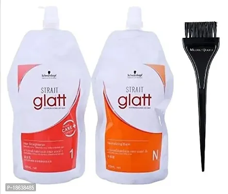 Professional Glatt Set N0 Hair Straightener cream with Hair Brush Free-thumb0