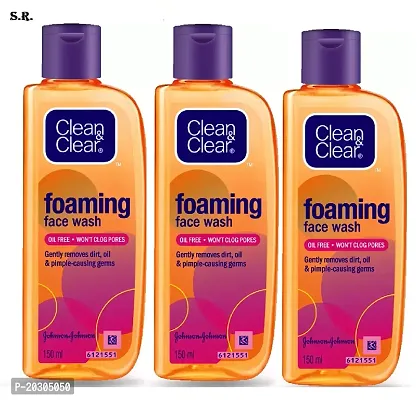 Clean  Clear Foaming Face Wash 150 ml (Pack Of-3 )