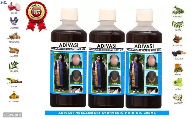 Adivasi Herbal Hair Grouth Oil (Pack Of -3)-thumb0