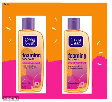 Clean  Clear Foaming Face Wash 150 ml (Pack Of-2)-thumb0