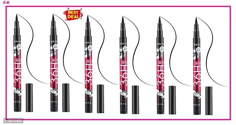 Eye Liner 36 H Waterproof  (Pack Of-6)