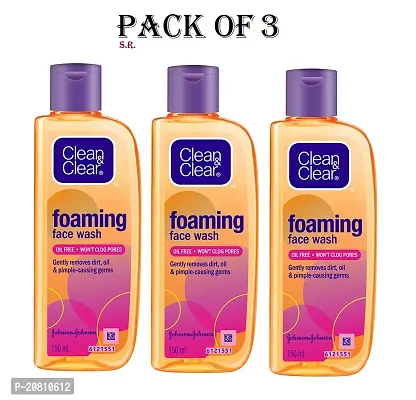 Clean  Clear Foaming Face Wash 150 ml Pack Of-3-thumb0