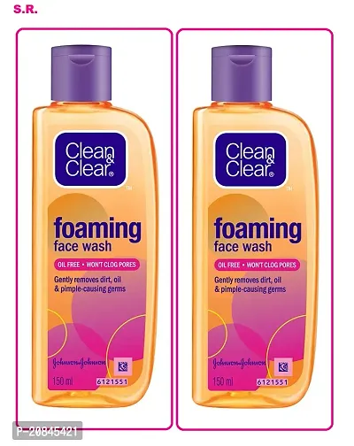 Clean  Clear Foaming Face Wash 150ml (Pack Of-2)-thumb0