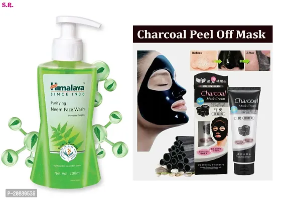 Himalaya  Purifying Neem Face Wash 200 ml Charcoal Peel OfF Mask