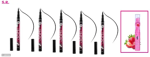 Eye Liner (Pack Of-5) And Lip Bam