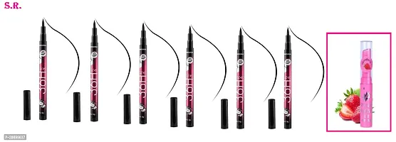 Eye Liner 36 H (Pack Of-6) And Lip Bam