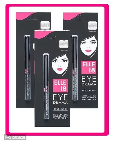 ELLE 18  Eye Liner WaterProof (pack Of-3)-thumb0