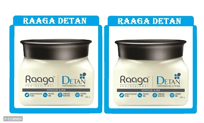 Raaga DETAN CREAM TAN REMOVE CREAM 490G RAAGA (Pack Of-2)