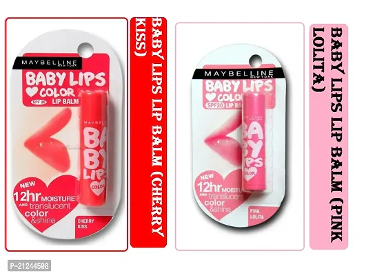 Baby Lips Lip Balm Cherry Kiss   Baby  Lip Balm (Pink Lolita) Combo Pack-thumb0