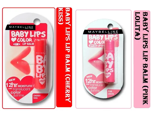 Baby Lips Lip Balm Cherry Kiss   Baby  Lip Balm (Pink Lolita) Combo Pack