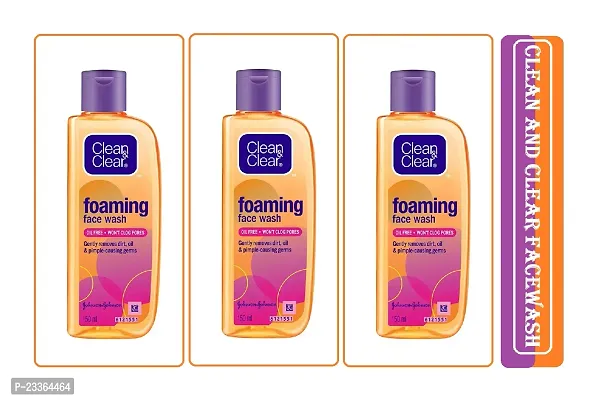 Clean  Clear Foaming Face Wash 150ml (Pack Of-3) Combo Pack