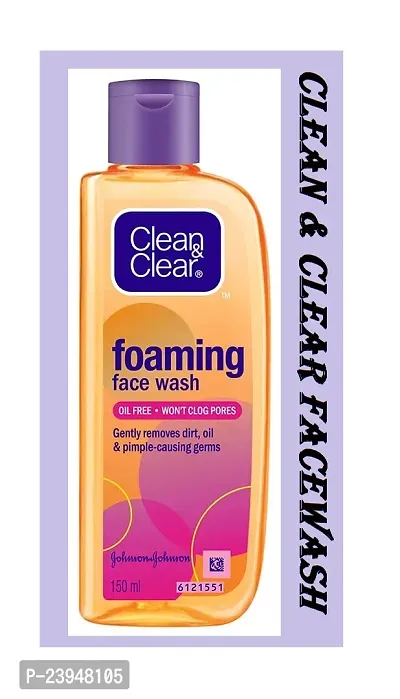 Clean  Clear Foaming Face Wash 150ml (Pack Of-1)-thumb0