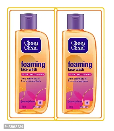 Clean  Clear Skin Type Foaming Face Wash 150ml Pack Of-2-thumb0