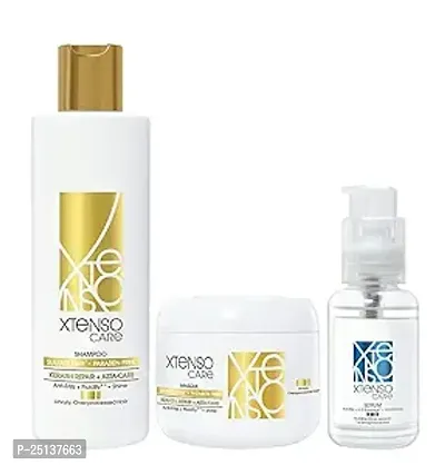 Xtenso Hair Care Shampoo 200 ml + Matki 196 gm And Pro-Kertin Hair Serum 50 ml Combo Pack-thumb0