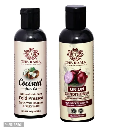 The Rama Coconut Hair Oil 100 ml And The Rama Onion Conditioner 100 ml Combo Pack