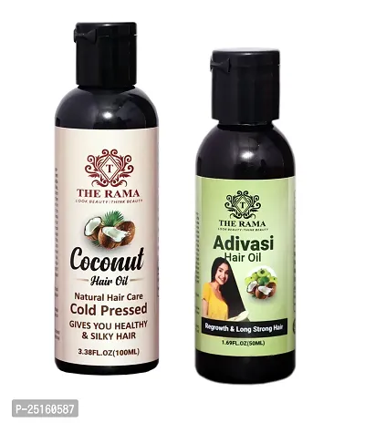 The Rama Coconut Hair Oil 100 ml And The Rama Adivasi Hair Oil  50 ml Combo Pack-thumb0