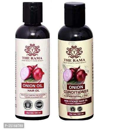 The Rama Onion Hair Oil 100 ml  And The Rama Onion  Conditioner  100 ml  Combo Pack