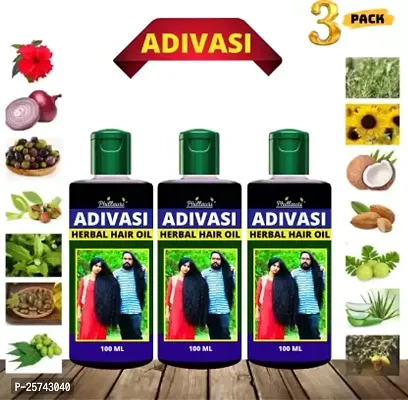 Adivasi Herbal Hair Growth Oil 100 ml  (Pack Of-3)