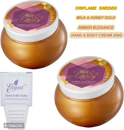 Oriflame Milk Honey Gold Amber Elegence Matki Soft Skin Cream 250 gm (Pack Of-2)