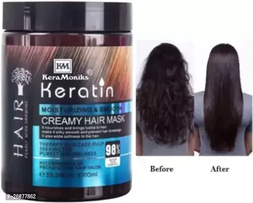 Keratin Hair Soft  Smooth Creamy Hair Mask  1000 gm (Pack Of-1)