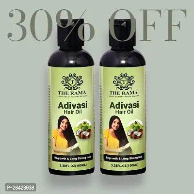 Adiwasi hair oil Natural  hair Regrowth, Hair Oil 100 ml Pack Of -2 Brand: The Rama