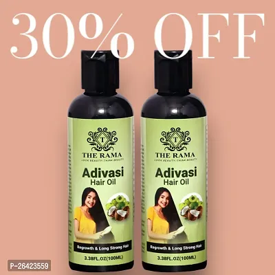 Adiwasi hair oil original, hair growth, Hair Fall Control, Reduces Hair Oil 100 ml Pack Of -2 Brand: The Rama