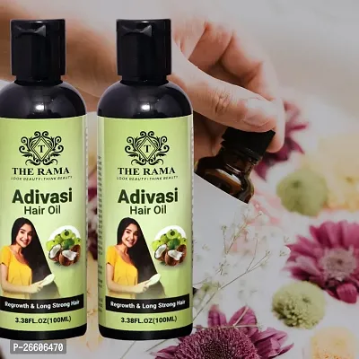 The Rama Adivasi  Promotes hair growth and thickness Reduces hair fall and breakage Hair Oil 100 ml (Combo-2)