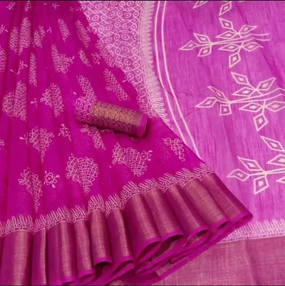 Attractive Blend Saree with Blouse piece