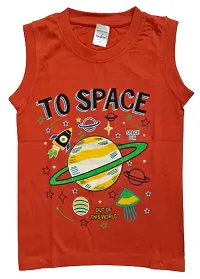 Stylish Cotton Printed Round Neck T-Shirts For Boys- Pack Of 2-thumb2