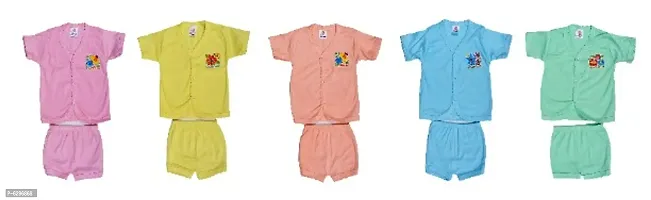 Multicoloured kids top bottom set (pack of 5 pieces)